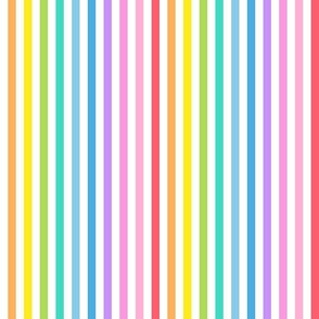 (small scale) rainbow stripes - gummy coordinate vertical rainbow - LAD23