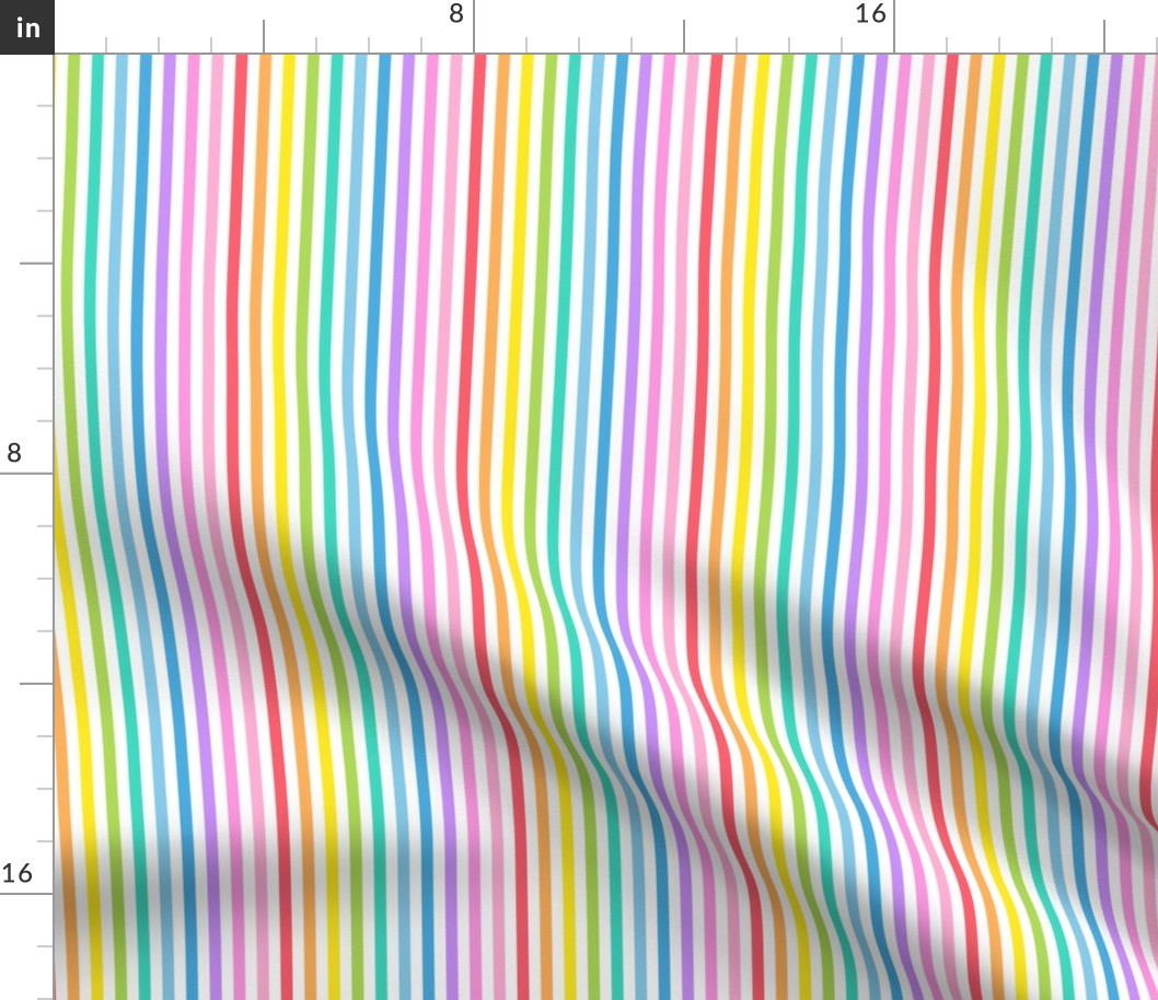 (small scale) rainbow stripes - gummy coordinate vertical rainbow - LAD23