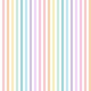 (small scale) pastel rainbow stripes - gummy coordinate vertical rainbow - LAD23