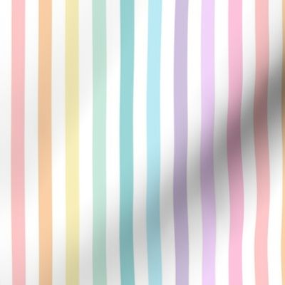 pastel rainbow stripes - gummy coordinate vertical rainbow - LAD23