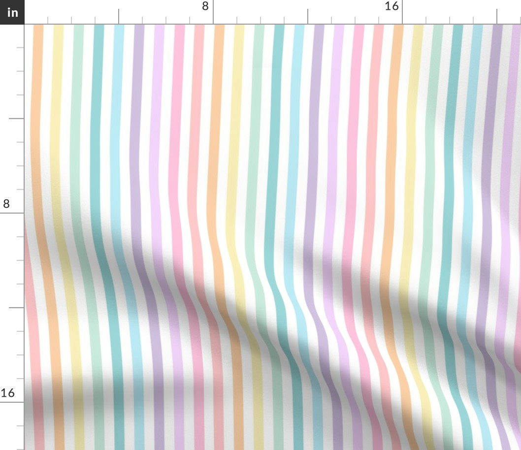 pastel rainbow stripes - gummy coordinate vertical rainbow - LAD23