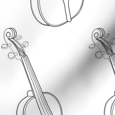 Large Violins (black and white)