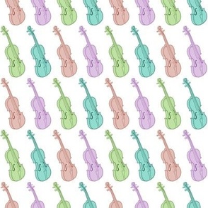 Small Violins on white
