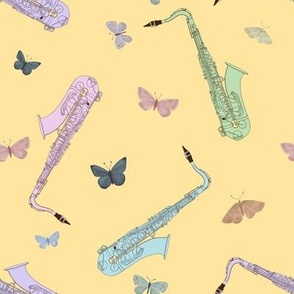 Saxophones with Butterflies