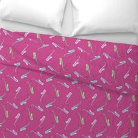 Saxophones (on mulberry pink)
