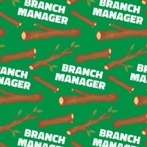 Branch Manager Cute Dog Bandana Green, Funny Dog Fabric with Sticks and Twigs, Tree Branches 