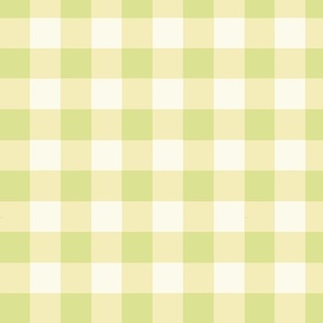 Pale Yellow and Spring Green Buffalo Checks