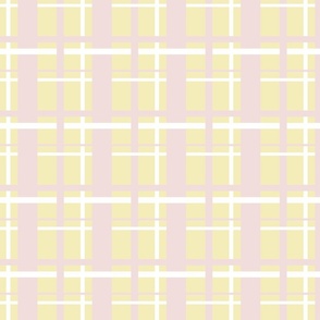 WOVEN PLAID - PINK AND YELLOW