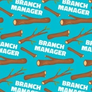Branch Manager Cute Dog Bandana Teal, Funny Dog Fabric with Sticks and Twigs, Tree Branches 