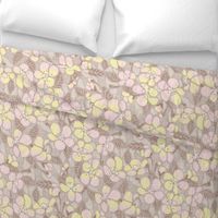 East Fork Sakura with Butter and Piglet pink- large scale - 18"x36" fabric / 24"x48" wallpaper