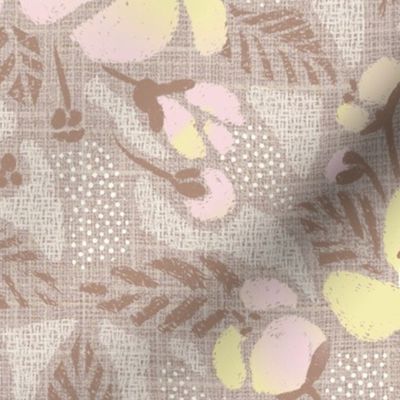 East Fork Sakura with Butter and Piglet pink- large scale - 18"x36" fabric / 24"x48" wallpaper