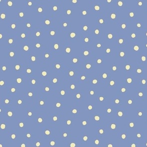 Painted Butter Yellow Dots on Blue Ridge
