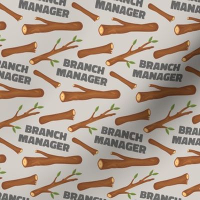 Branch Manager Cute Dog Bandana Tan, Funny Dog Fabric with Sticks and Twigs, Tree Branches 