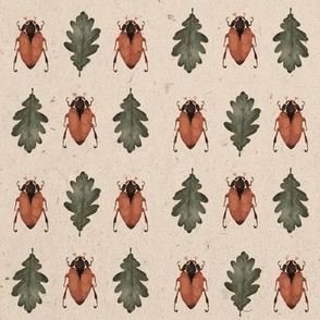 Beetles and Oak Leaves, symmetric-4x4