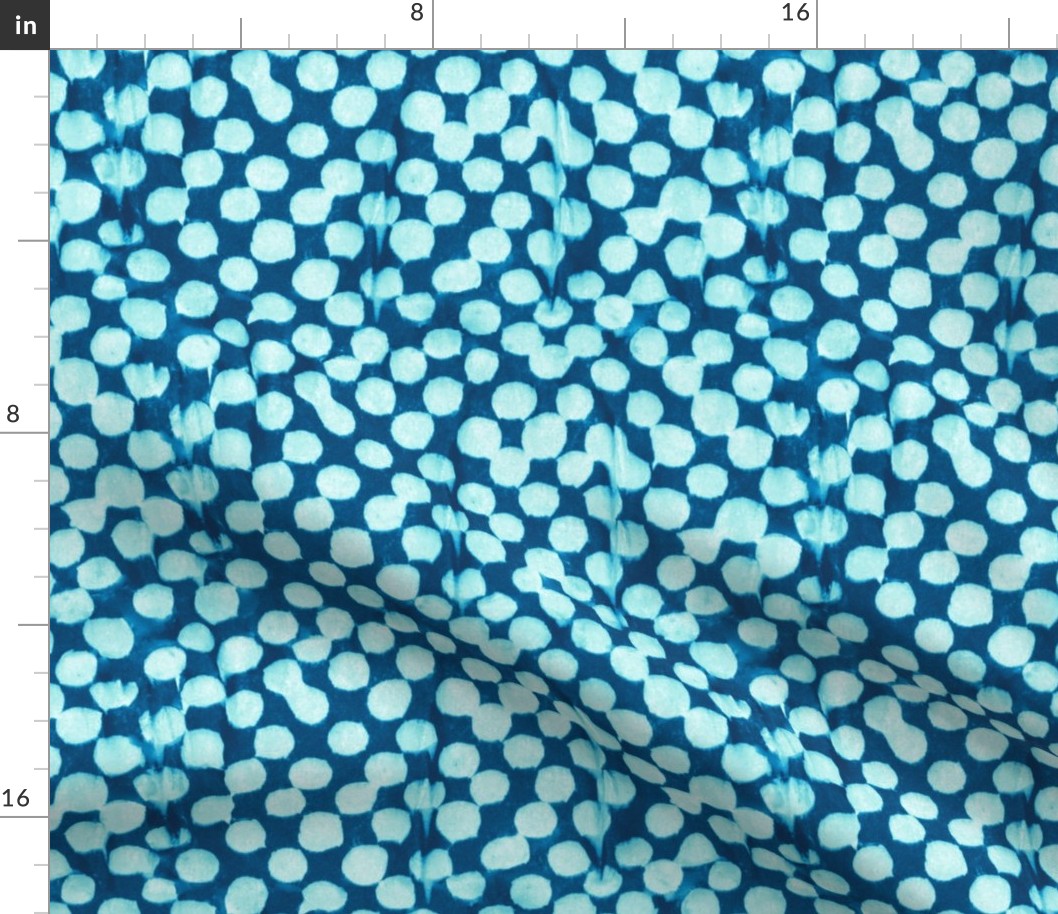 XL paint dot checkerboard  (note: slightly blurry!) - bright blue on navy