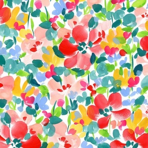 Bright Spring Florals Small red