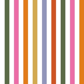 1 Inch Stripes Modern Colors / Colorful Stripes