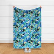 Glenroy Abstract Floral - Blue Large