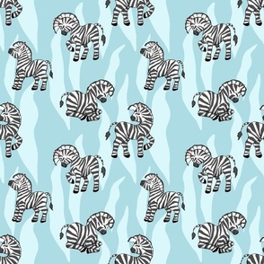 zebra blue stripes 