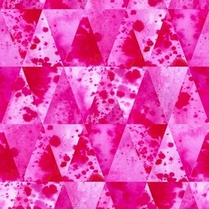 aries triangle pink splatter geometric