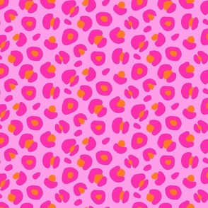 Pink and Orange Dopamine Leopard Print