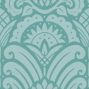 Villa Floral - Turquoise