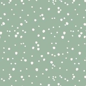 Snow dots 5" Snow dots on Frosty Green Nutcracker's Christmas Collection, mint