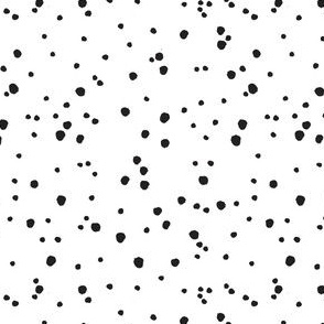 Snow dots 5" black and white Nutcracker's Christmas Collection monochrome