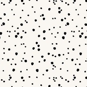 Snow dots 5" coal on snow Nutcracker's Christmas Collection. black and white
