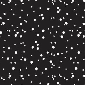 Snow dots 5" Black and White Nutcracker's Christmas Collection Monochrome