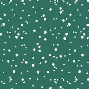 Snow dots 5" Snow dots on Mistletoe green. Nutcracker's Christmas Collection