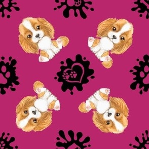 Puppy Love 6 Spaniel Raspberry