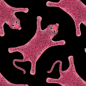 Pink leopard skin on black