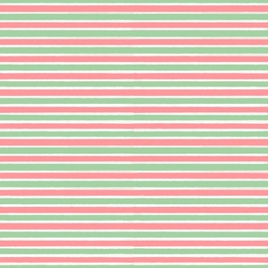 Pastel Christmas Red Green and White Stripe