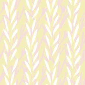 Pink and Yellow Splash with white leaves