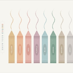  Retro Crayons Kid's Color Chart