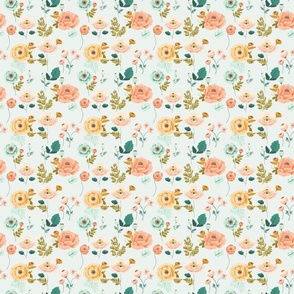 Meadow Flowers Flowery Pattern 4 1024 blue