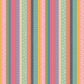 Striped colorful pastels in pink blush teal blue sage green lavender and coral cream delicate soft  design