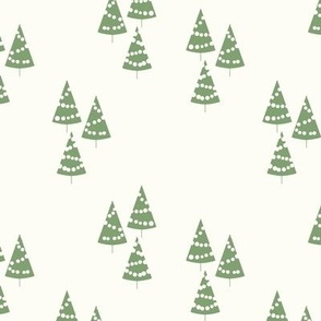 Medium - Cute Christmas tree scattered in snow mountain pattern
