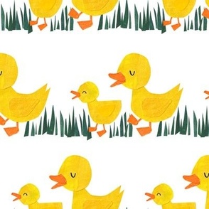 Ducks in a row - paper cut
