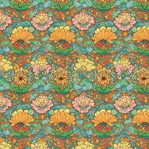 60s psychedelic floral