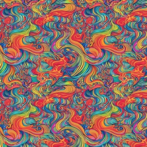 60s rainbow psychedelic
