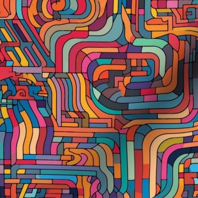 70s rainbow maze