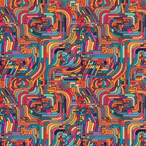 70s rainbow maze