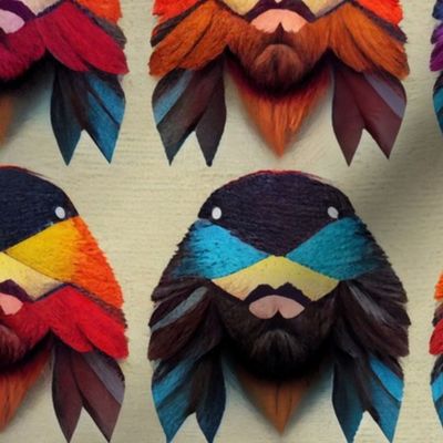 beard and mustache tribal