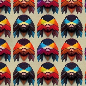 beard and mustache tribal