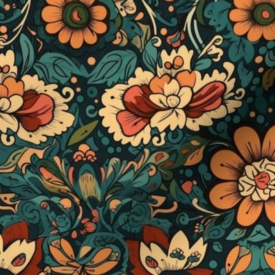 floral bright pattern