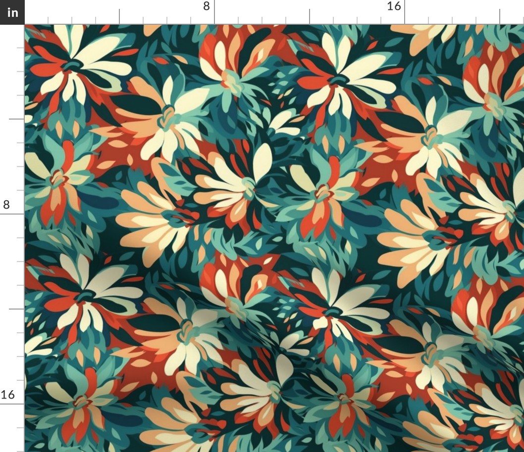 floral mid century