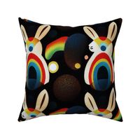 kandinsky inspired rainbow bunny