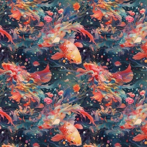 koi fish abstract color
